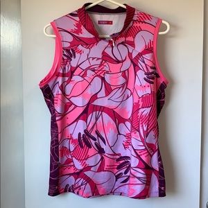 Mandarin Sleeveless Cycle Jersey Lily X Large